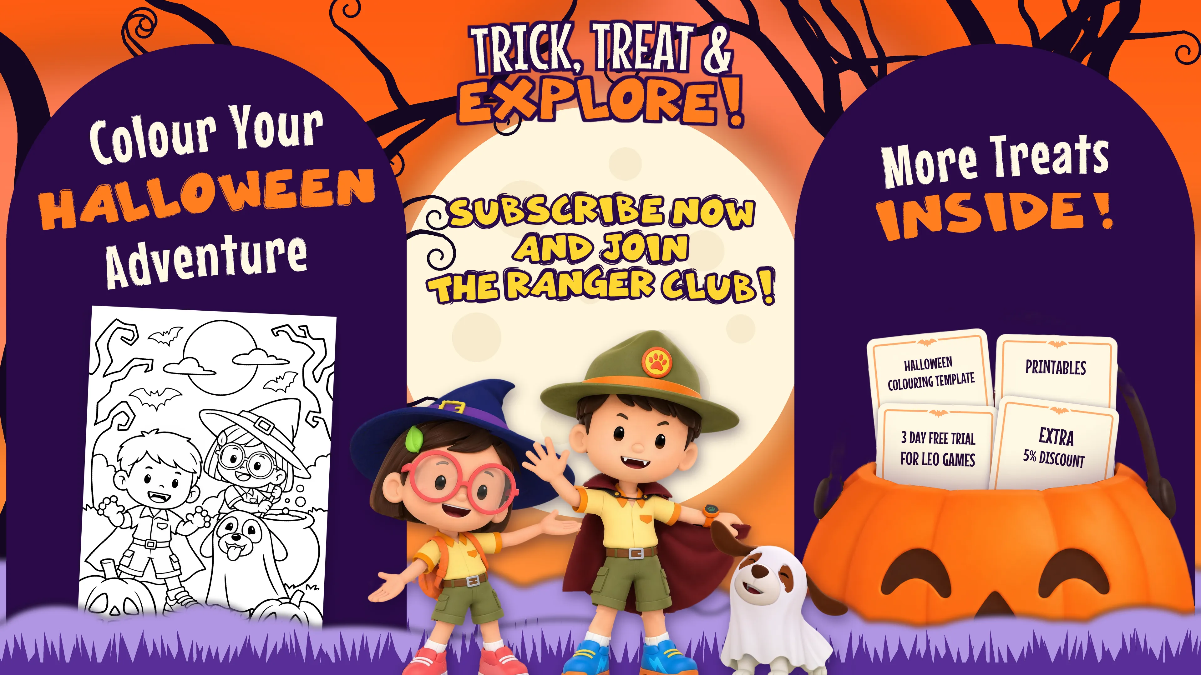 Leo's Halloween Coloring Adventure